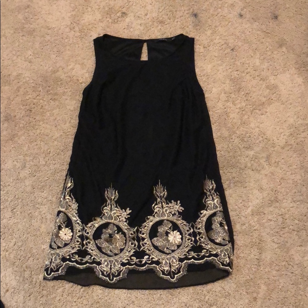 Black and gold dress